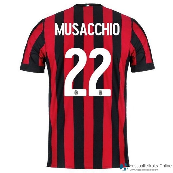 AC Milan Trikot Heim Musacchio 2017-18 Fussballtrikots Günstig